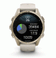 fēnix 8 – 43 mm, AMOLED - Sapphire, Soft Gold with Fog Gray/Dark Sandstone Silicone Band - 010-02903-11 - Garmin